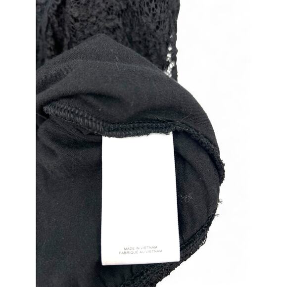 NWT EXPRESS | XL | Top Tank Sleeveless Blouse Lace Embroidered Womens Black - Picture 5 of 5